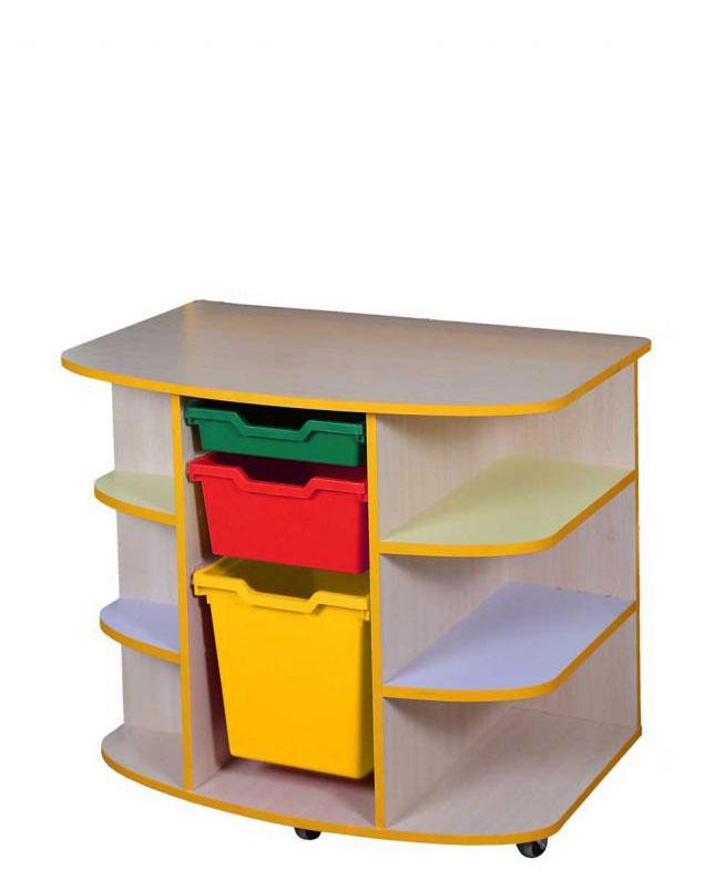 Шафа універсальна "Кмітливчик" на коліщатах для зберігання засобів навчання (5425) АНШАР ГРУП 880х560х750 мм